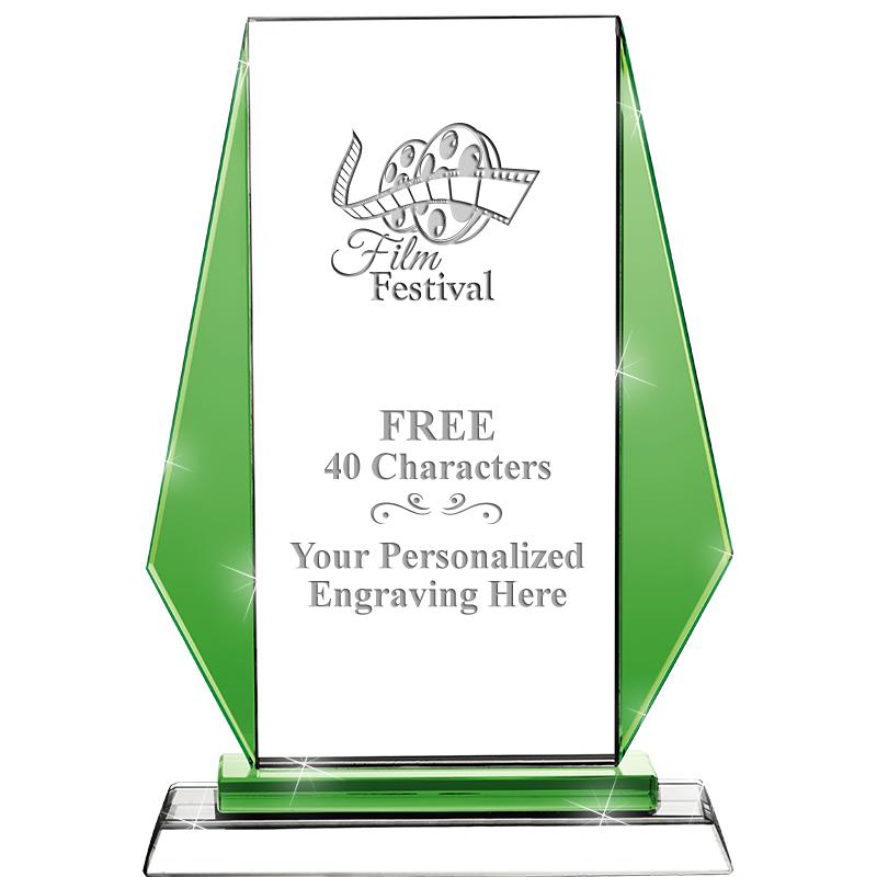 8"VITTORIA CRYSTAL AWARD GREEN