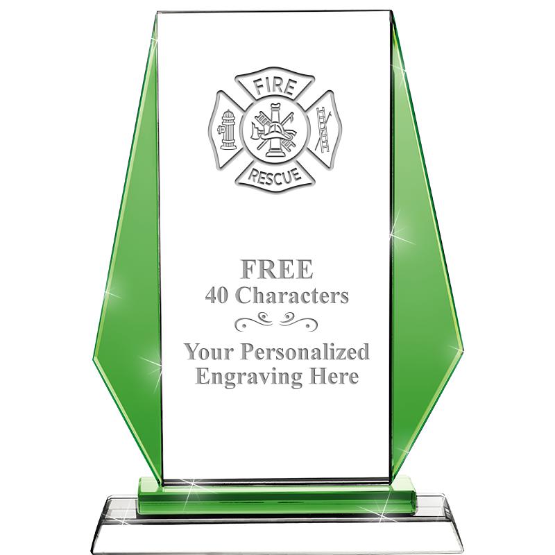 8"VITTORIA CRYSTAL AWARD GREEN