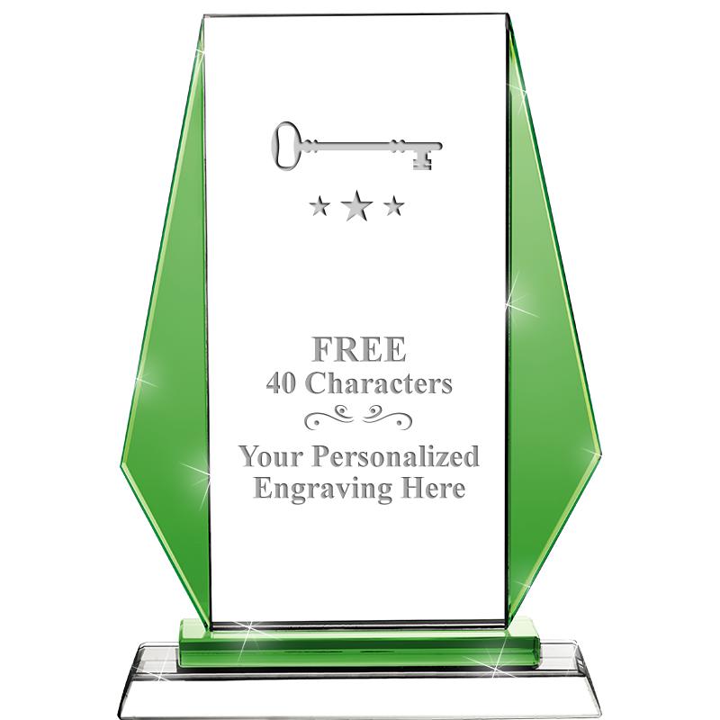 8"VITTORIA CRYSTAL AWARD GREEN