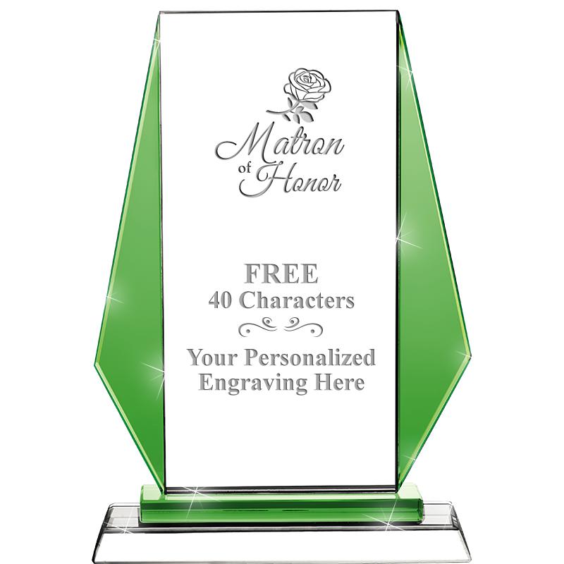 8"VITTORIA CRYSTAL AWARD GREEN