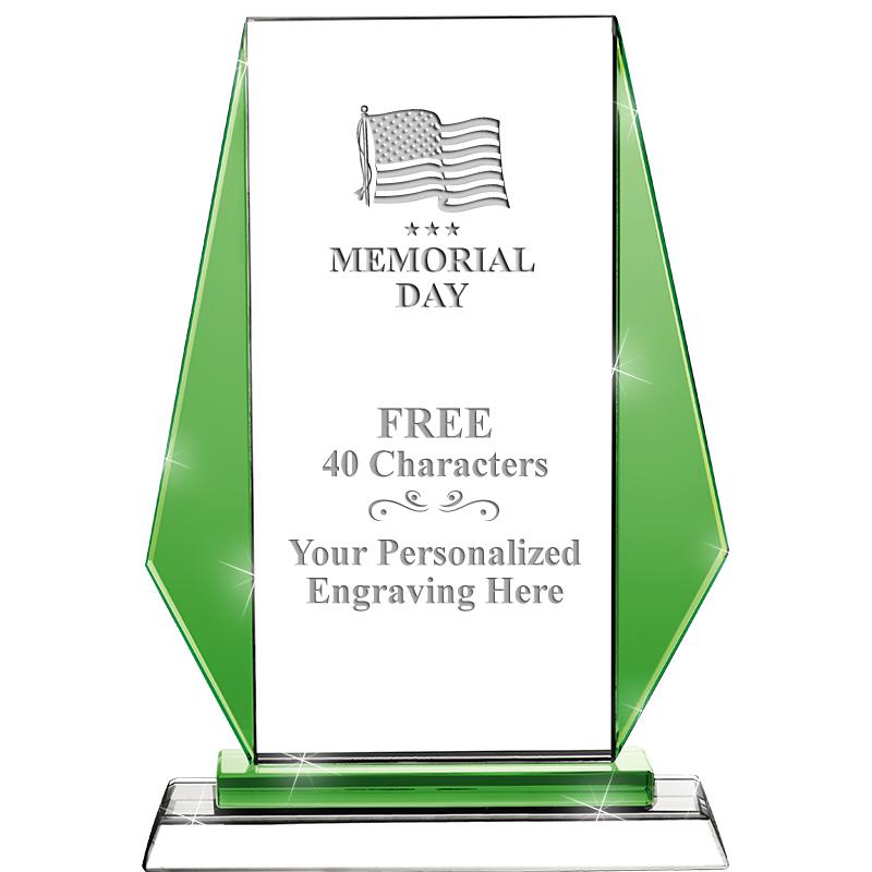 8"VITTORIA CRYSTAL AWARD GREEN