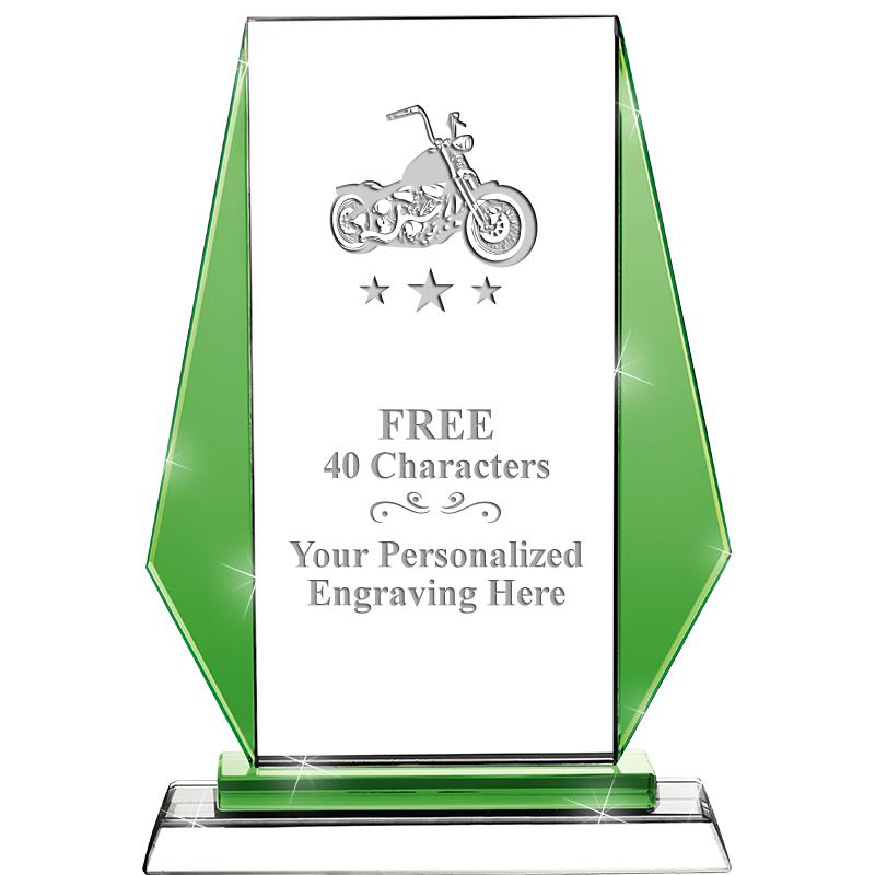 8"VITTORIA CRYSTAL AWARD GREEN