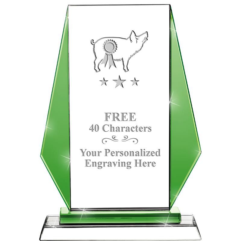 8"VITTORIA CRYSTAL AWARD GREEN