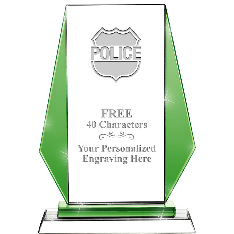 8"VITTORIA CRYSTAL AWARD GREEN