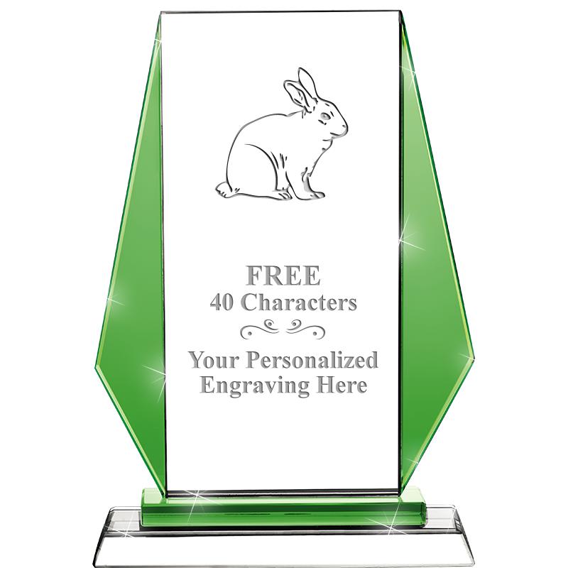 8"VITTORIA CRYSTAL AWARD GREEN