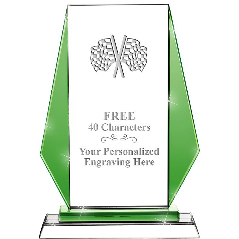 8"VITTORIA CRYSTAL AWARD GREEN