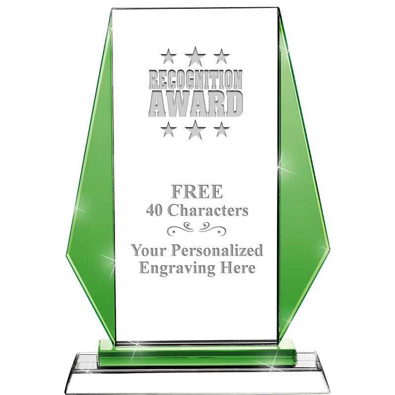 8"VITTORIA CRYSTAL AWARD GREEN