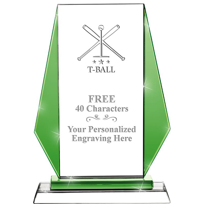 8"VITTORIA CRYSTAL AWARD GREEN