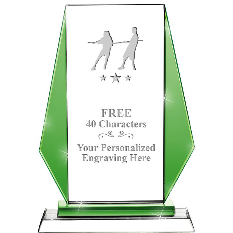 8"VITTORIA CRYSTAL AWARD GREEN