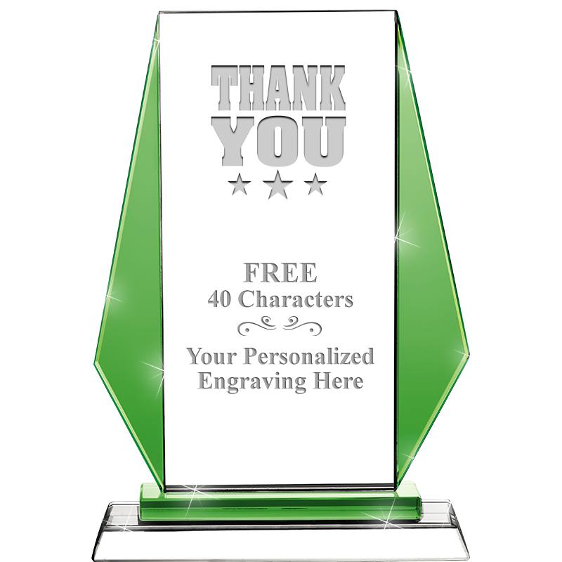 8"VITTORIA CRYSTAL AWARD GREEN