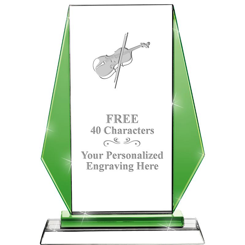 8"VITTORIA CRYSTAL AWARD GREEN