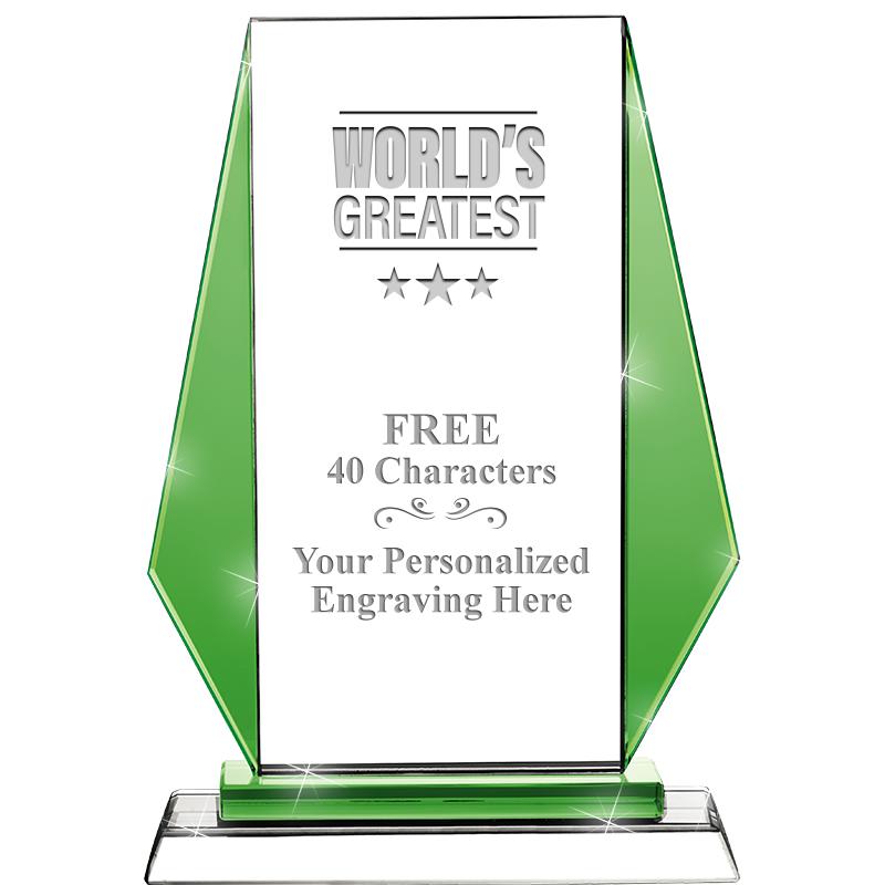 8"VITTORIA CRYSTAL AWARD GREEN