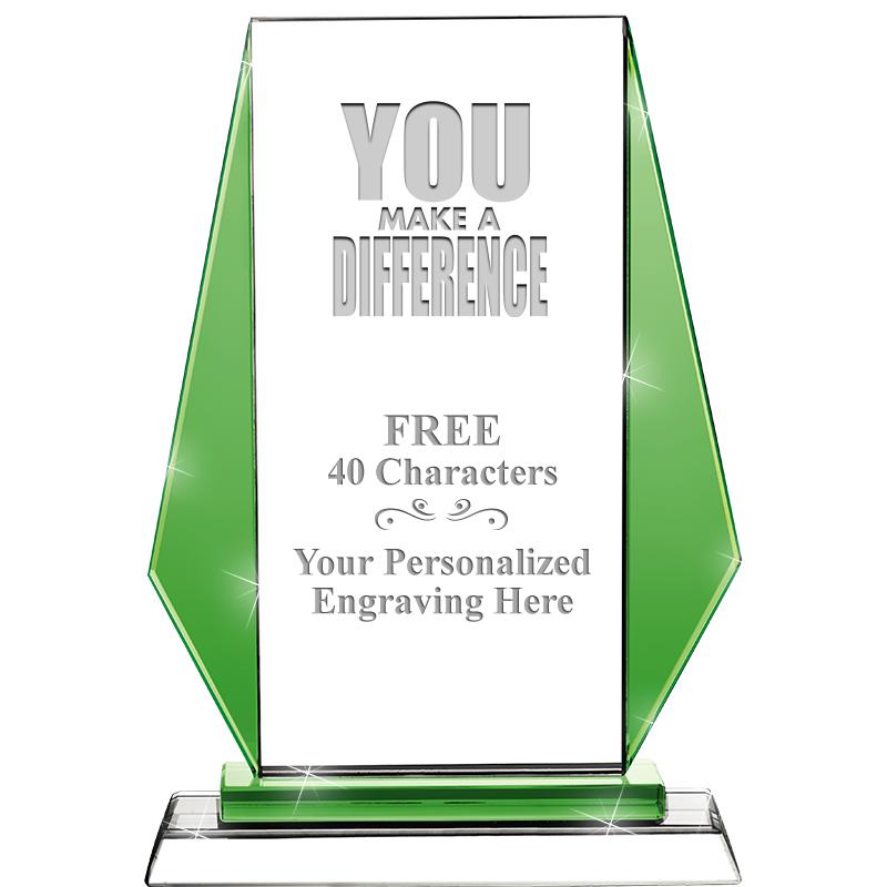 8"VITTORIA CRYSTAL AWARD GREEN