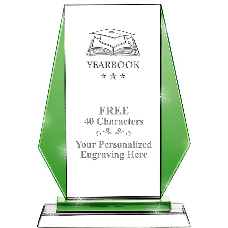 8"VITTORIA CRYSTAL AWARD GREEN