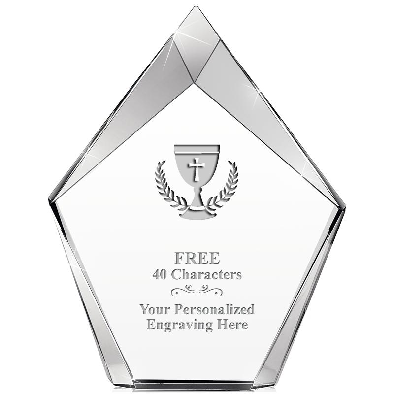 8" VERTEX PRISM CRYSTAL