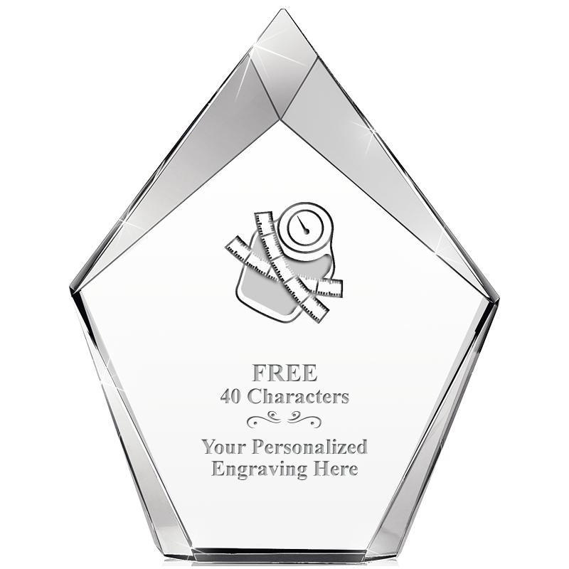 8" VERTEX PRISM CRYSTAL