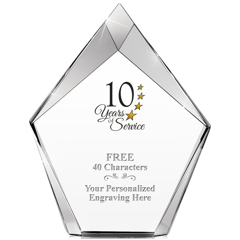 8" VERTEX PRISM CRYSTAL