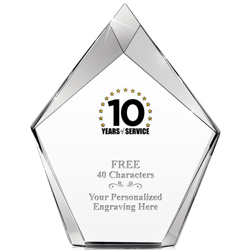 8" VERTEX PRISM CRYSTAL