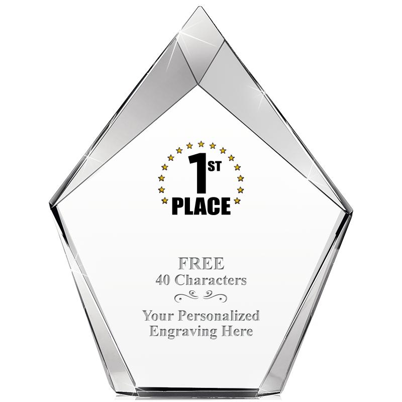 8" VERTEX PRISM CRYSTAL