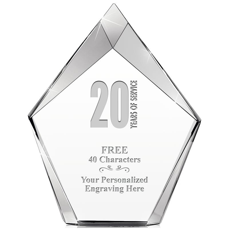 8" VERTEX PRISM CRYSTAL