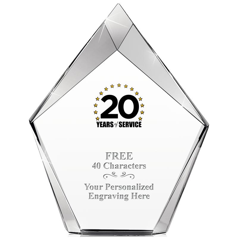 8" VERTEX PRISM CRYSTAL