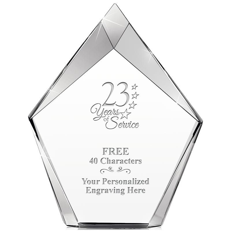 8" VERTEX PRISM CRYSTAL