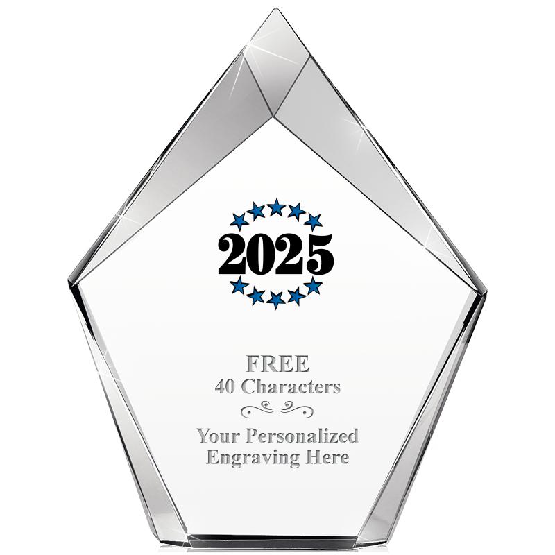 8" VERTEX PRISM CRYSTAL