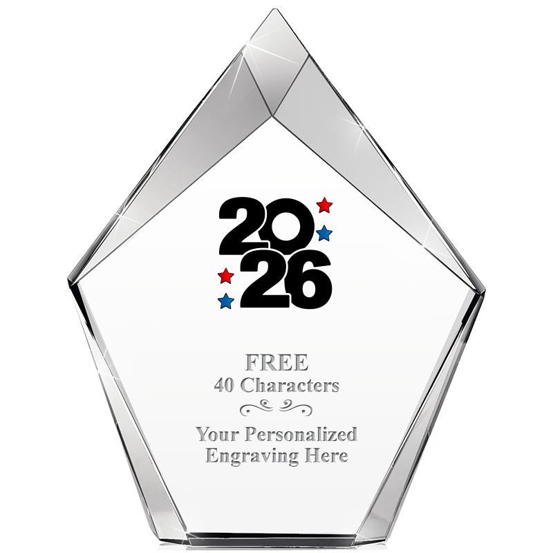 8" VERTEX PRISM CRYSTAL