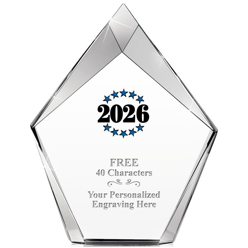 8" VERTEX PRISM CRYSTAL