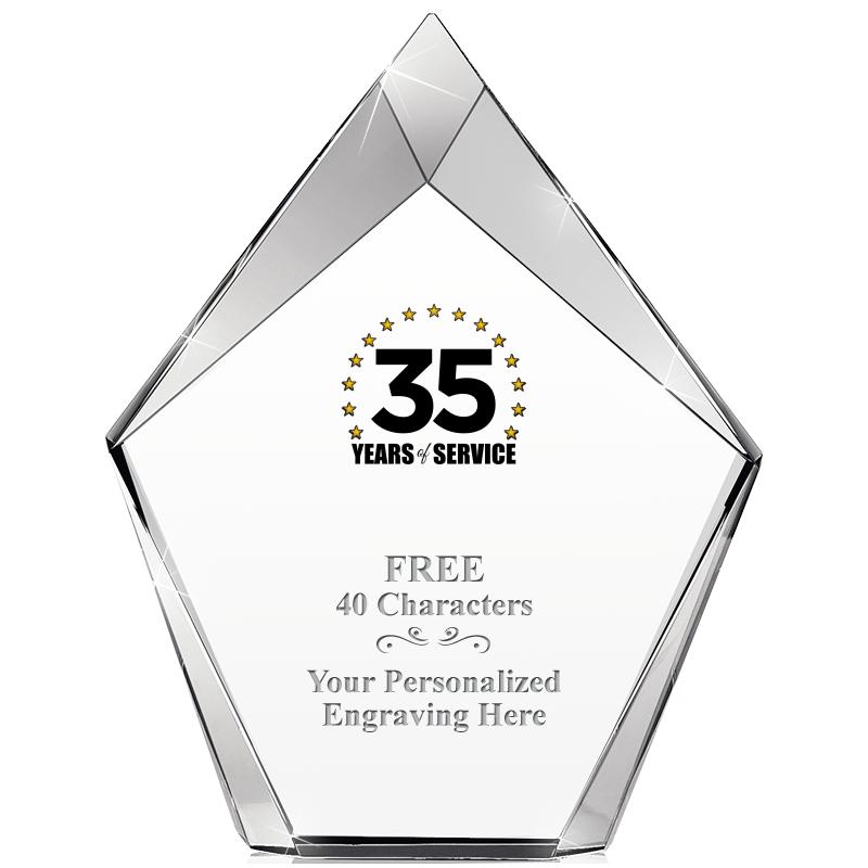 8" VERTEX PRISM CRYSTAL