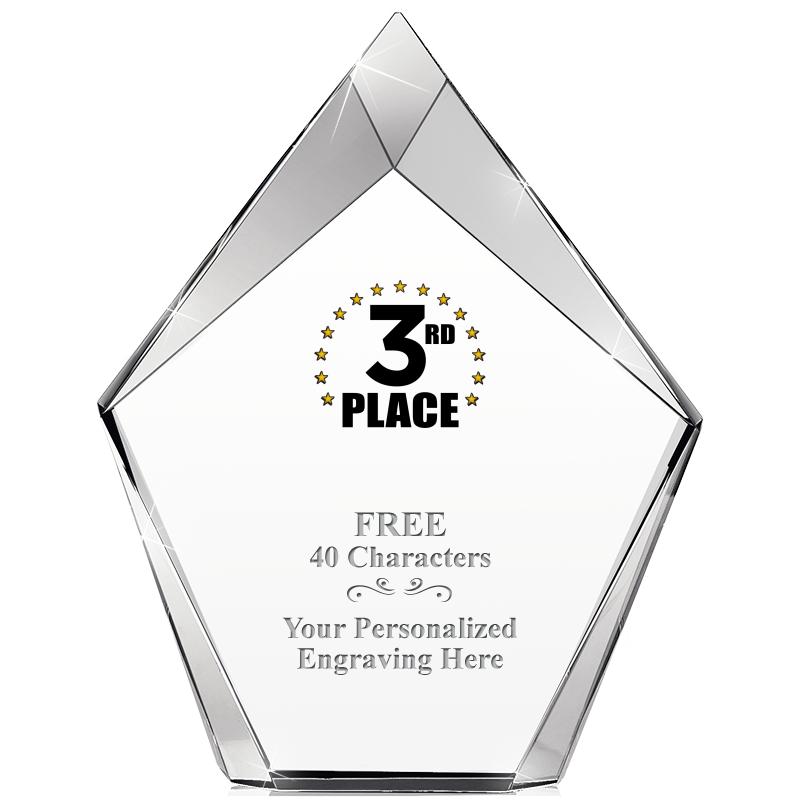 8" VERTEX PRISM CRYSTAL