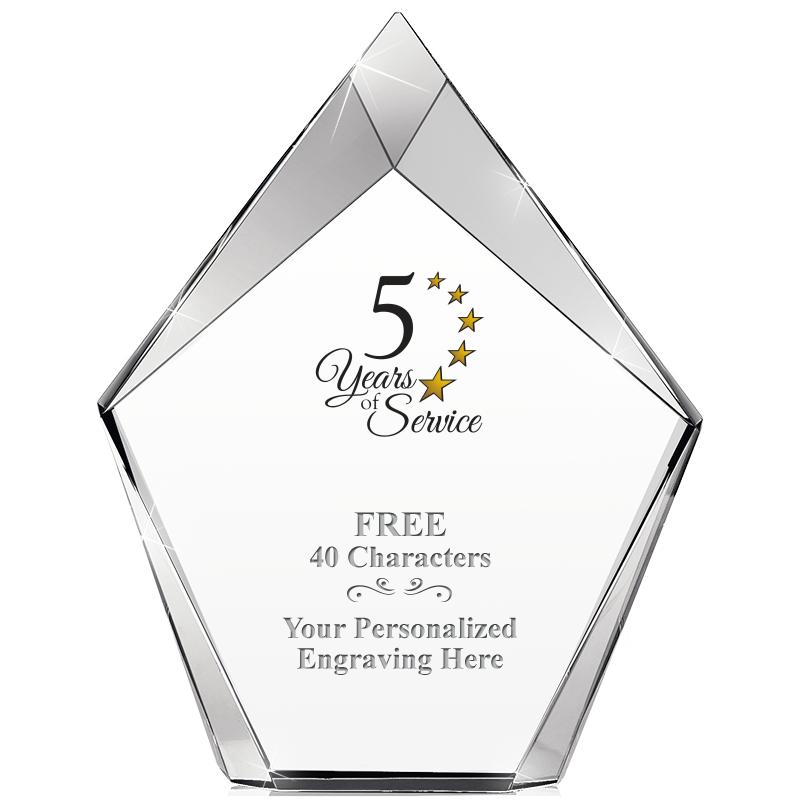 8" VERTEX PRISM CRYSTAL