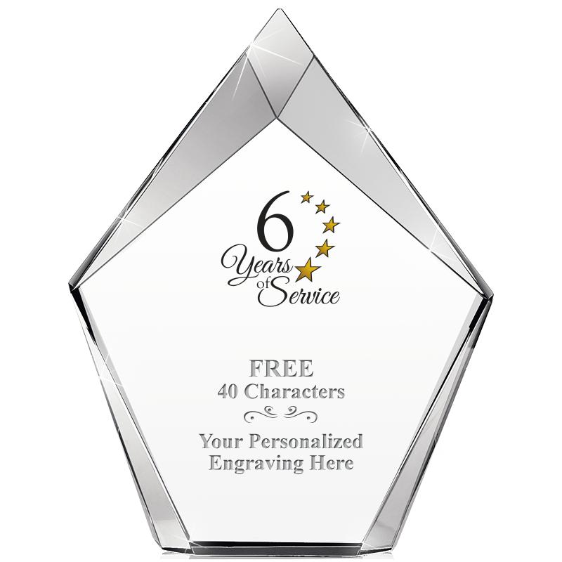 8" VERTEX PRISM CRYSTAL