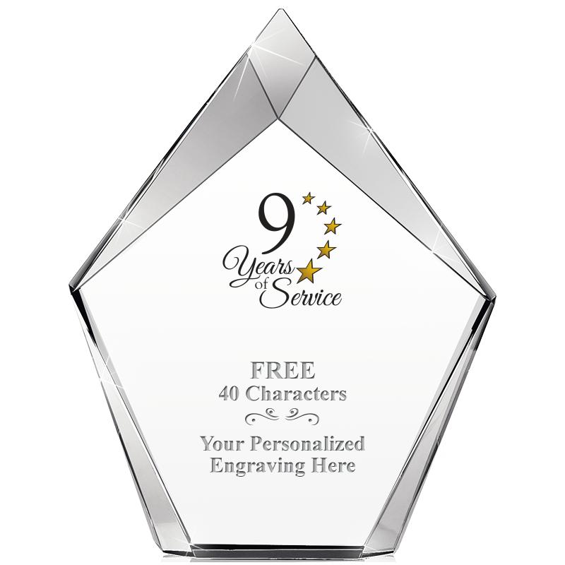 8" VERTEX PRISM CRYSTAL