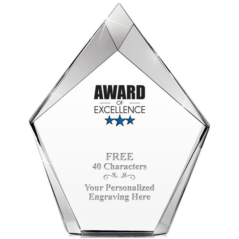 8" VERTEX PRISM CRYSTAL