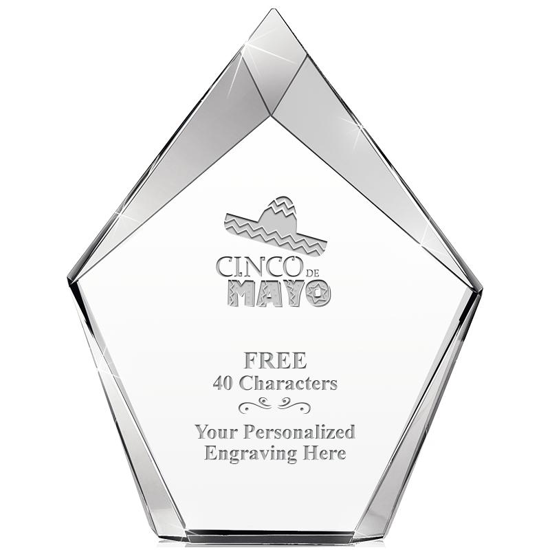 8" VERTEX PRISM CRYSTAL