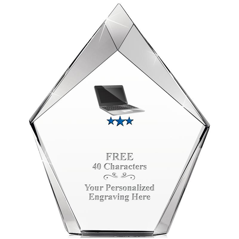 8" VERTEX PRISM CRYSTAL