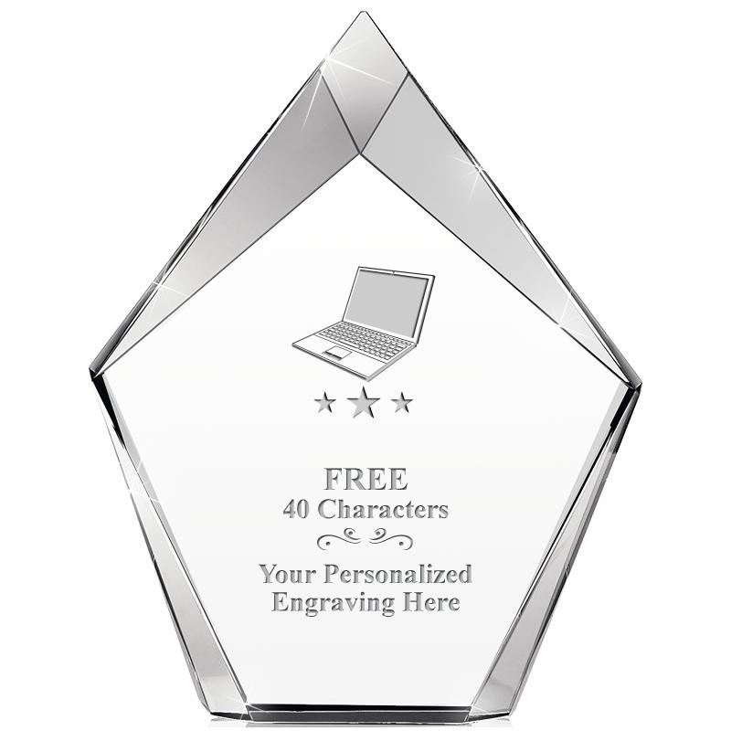 8" VERTEX PRISM CRYSTAL