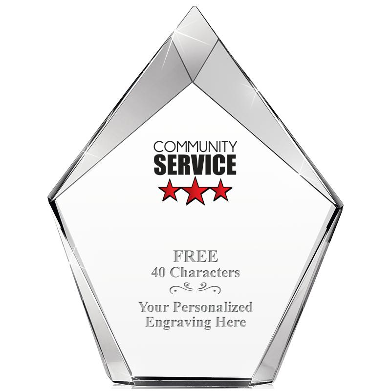 8" VERTEX PRISM CRYSTAL