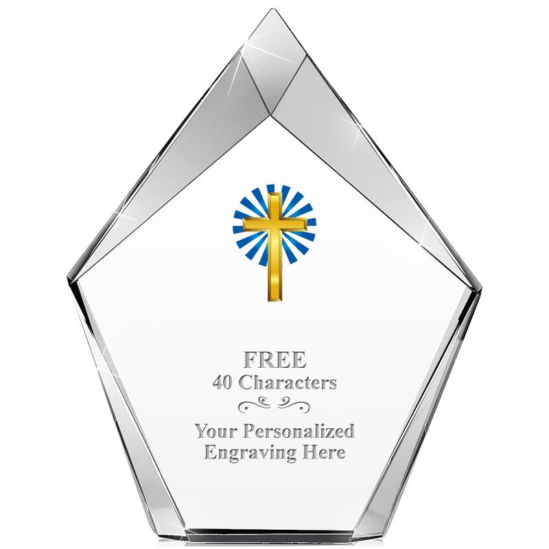 8" VERTEX PRISM CRYSTAL