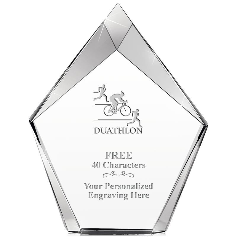 8" VERTEX PRISM CRYSTAL