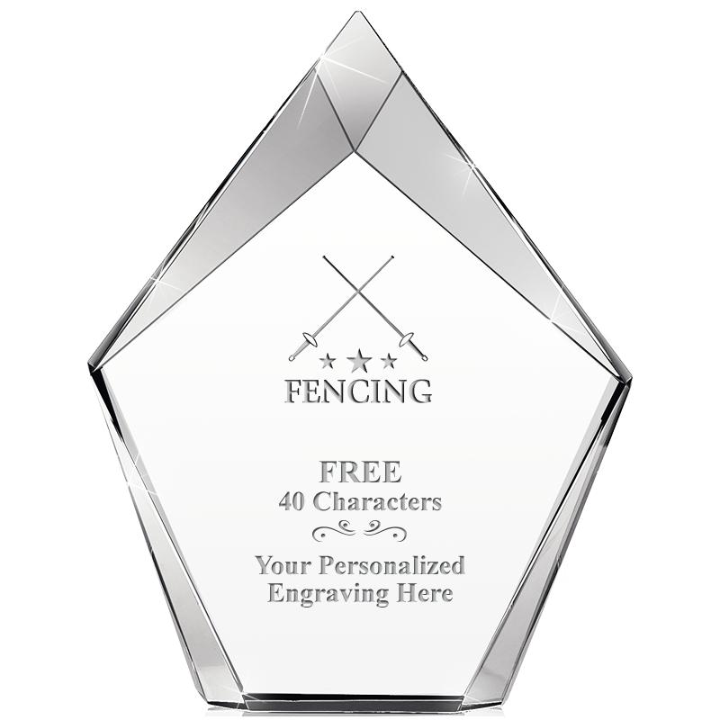 8" VERTEX PRISM CRYSTAL