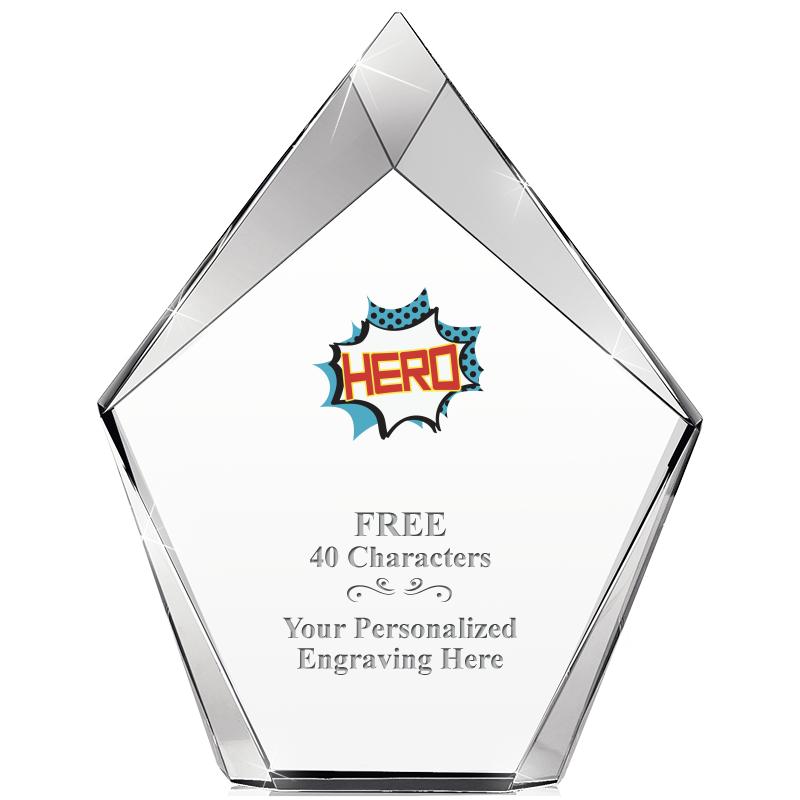 8" VERTEX PRISM CRYSTAL