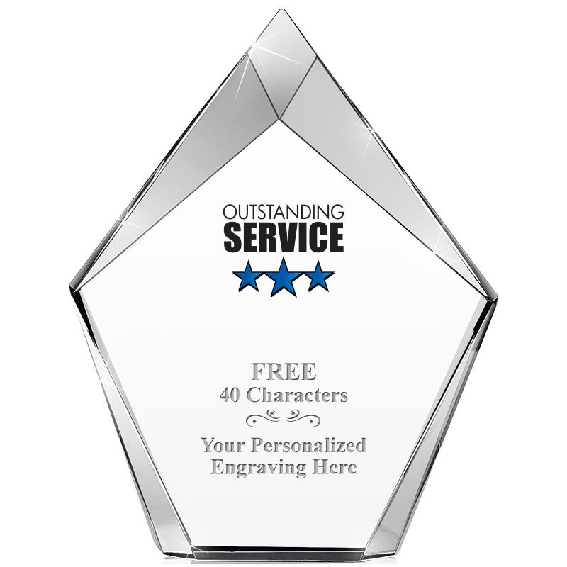 8" VERTEX PRISM CRYSTAL