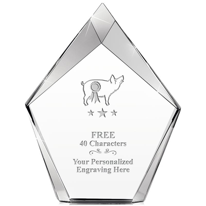 8" VERTEX PRISM CRYSTAL