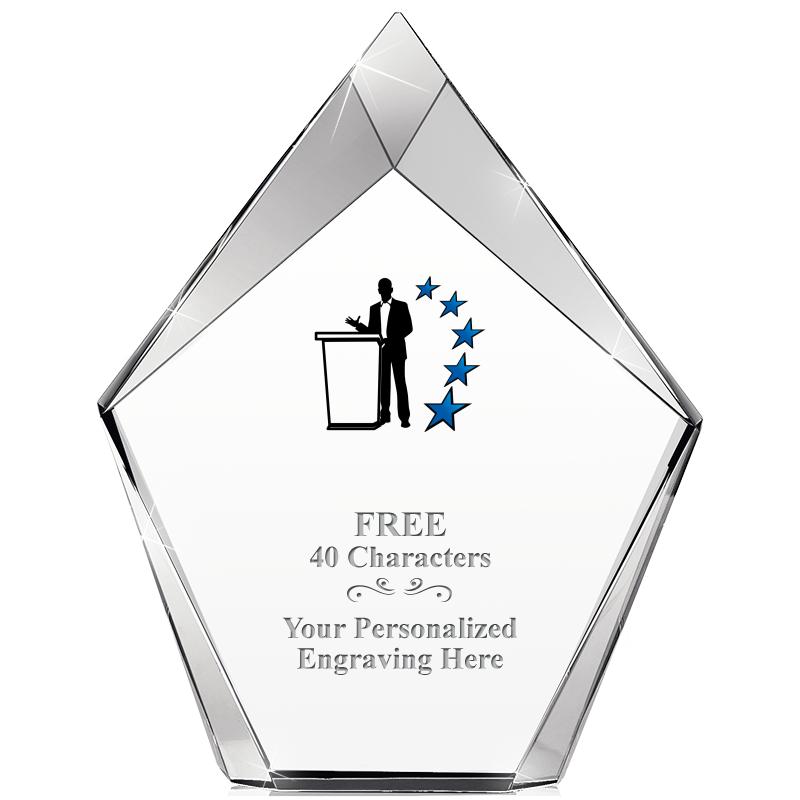 8" VERTEX PRISM CRYSTAL