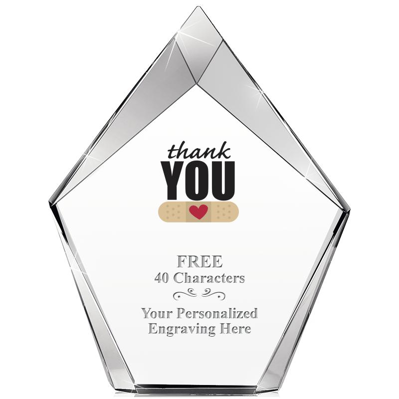 8" VERTEX PRISM CRYSTAL