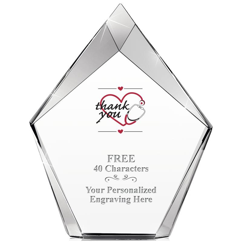 8" VERTEX PRISM CRYSTAL