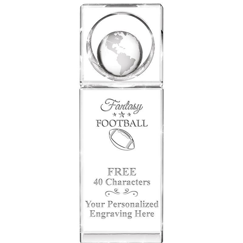 8"WINNERS CIRCLE GLOBE CRYSTAL