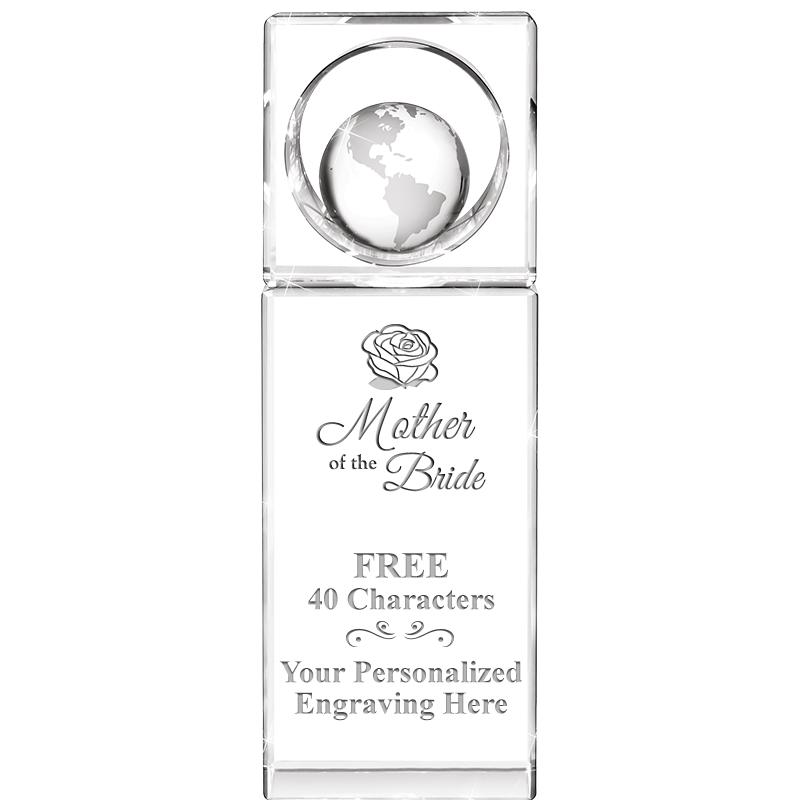 8"WINNERS CIRCLE GLOBE CRYSTAL